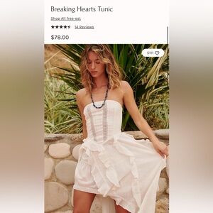 NWOT free people ivory breaking hearts tunic size Small